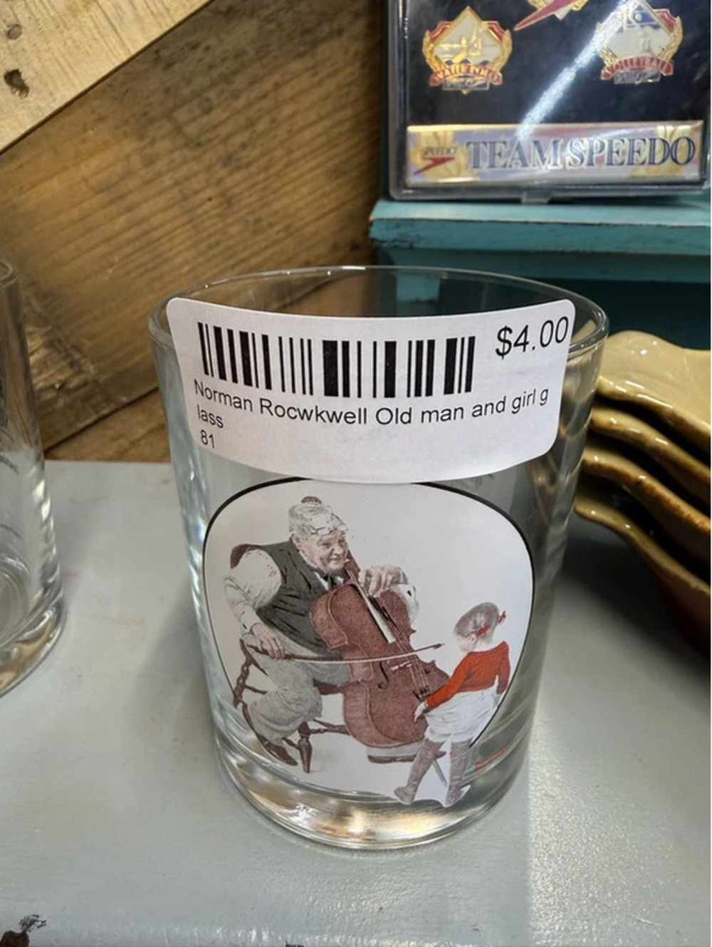 Norman Rockwell "Meeting on the Minds" glass